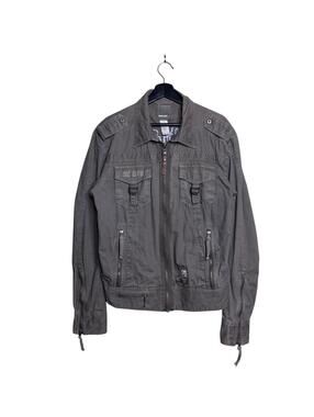 Diesel Y2K Military Bomber Jacket Bondage Zip Utility xl